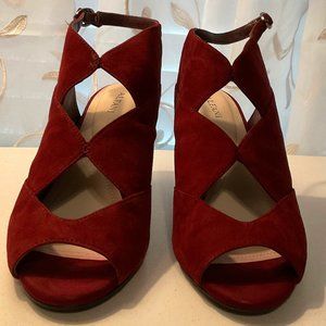 Alfani Nayaah deep red peep toe slingback sandals